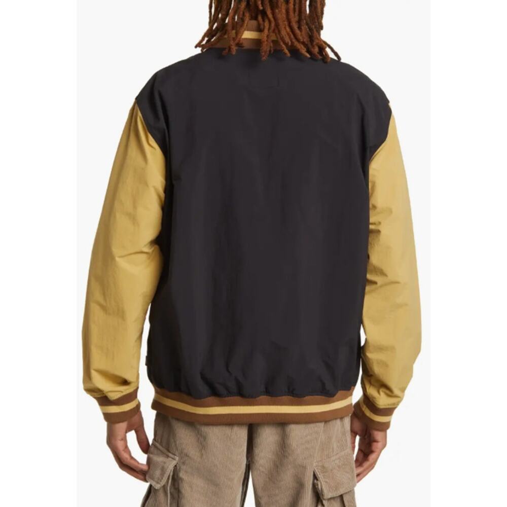 Vans Men’s Nylon Varsity Bomber Jacket – Black & Antelope Tan – Size Large – NWT - Picture 3 of 9